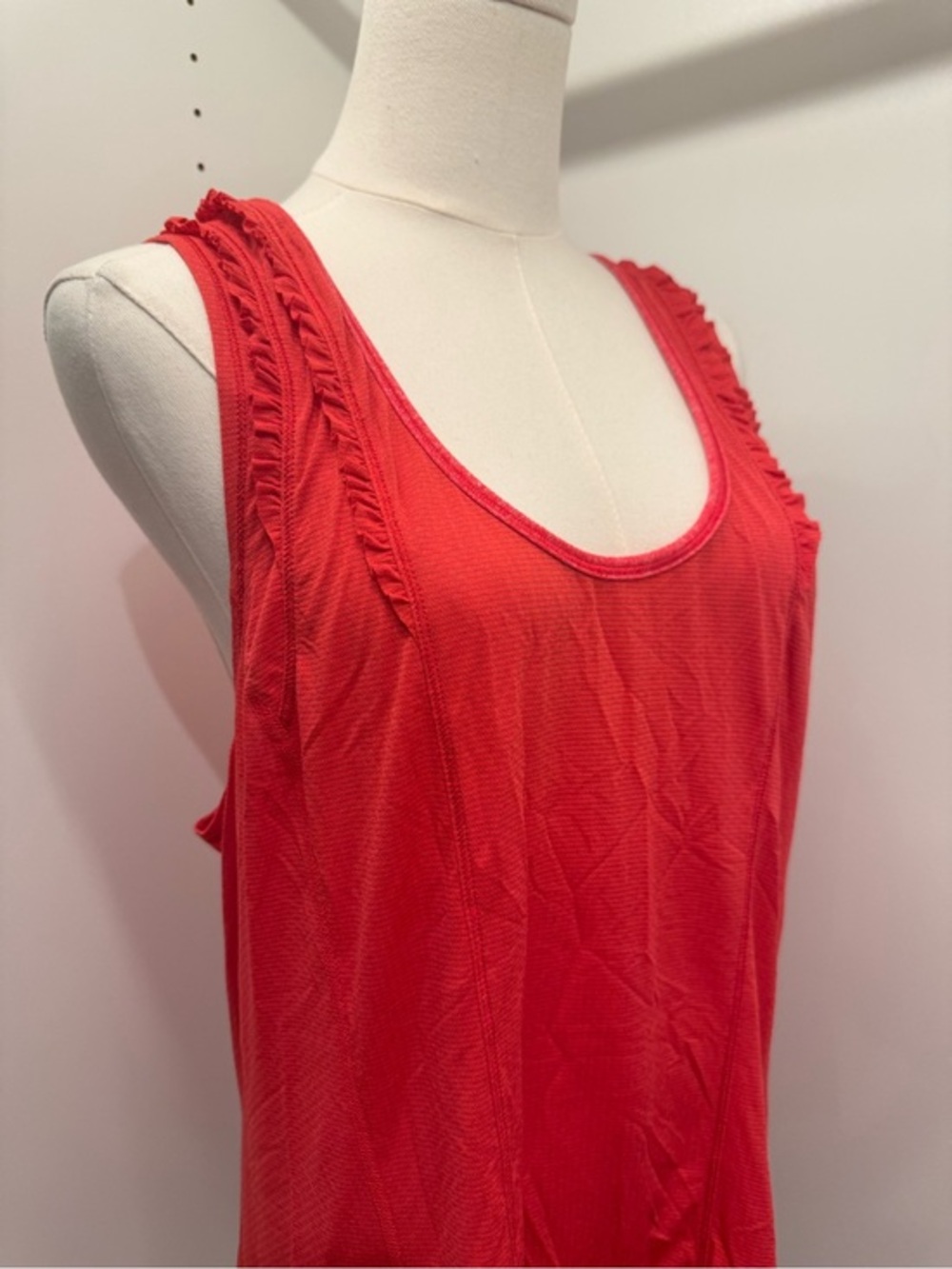 lululemon athletica Bright Red Racerback Tank with Back Trim